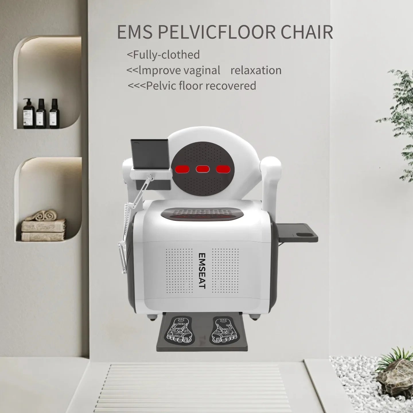 Postpartum Pelvic Floor Chair: Non-Invasive Muscle Stimulator - EU Plug Relaxation Treatment Tidesmit