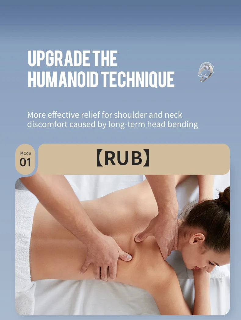 Cordless Deep Tissue Neck and Shoulder Massager with Heat Therapy Back Massage Instrument Tidesmit