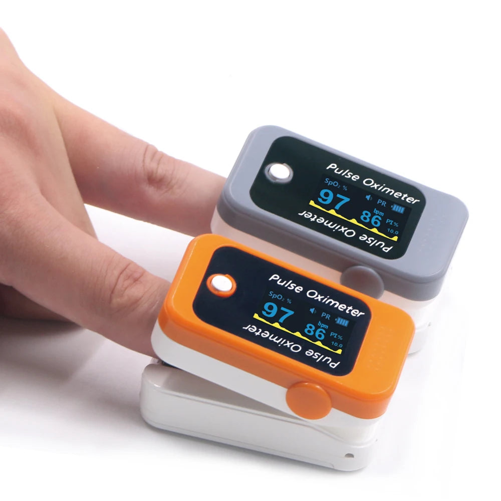 BERRY OLED Finger Oximeter Blood Oxygen Pediatric Oximeters Fingertip Portable Oximeters Saturation Meter Heart Rate Monitor