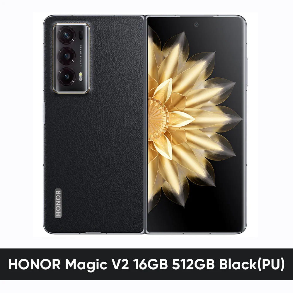 Honor Magic V2 Foldable 5G Smartphone, 16GB RAM, 512GB Storage AE 16GB 512GB Black(PU) UNITED KINGDOM Tidesmit