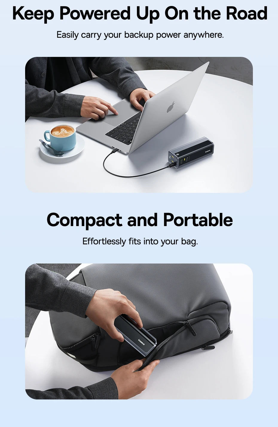 145W Fast Charging Power Bank 20800mAh Portable Laptop Charger Tidesmit