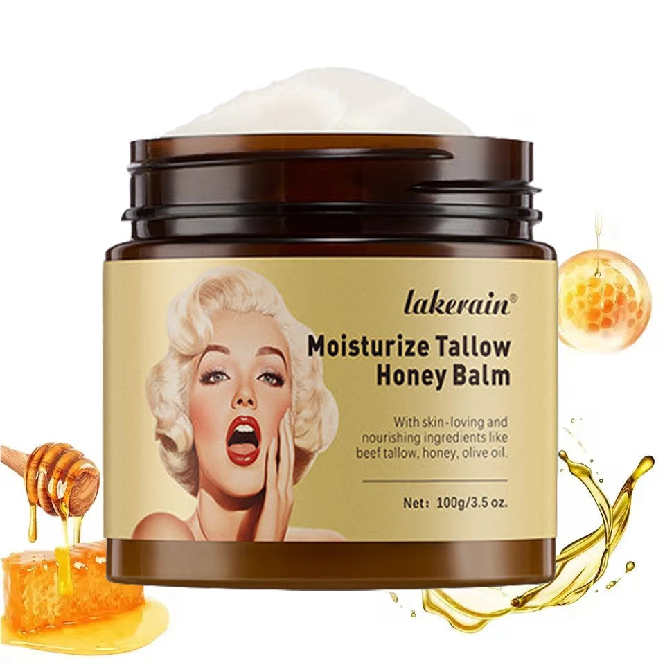 Beef Tallow And Honey Balm Moisturizing Whipped Beef Tallow Face Cream Body Lotion Grass Fed Grass Finished Face Cream Care
