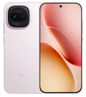 Pink iQOO Z11 Turbo smartphone showing front bezel-less display and rear dual-camera module.