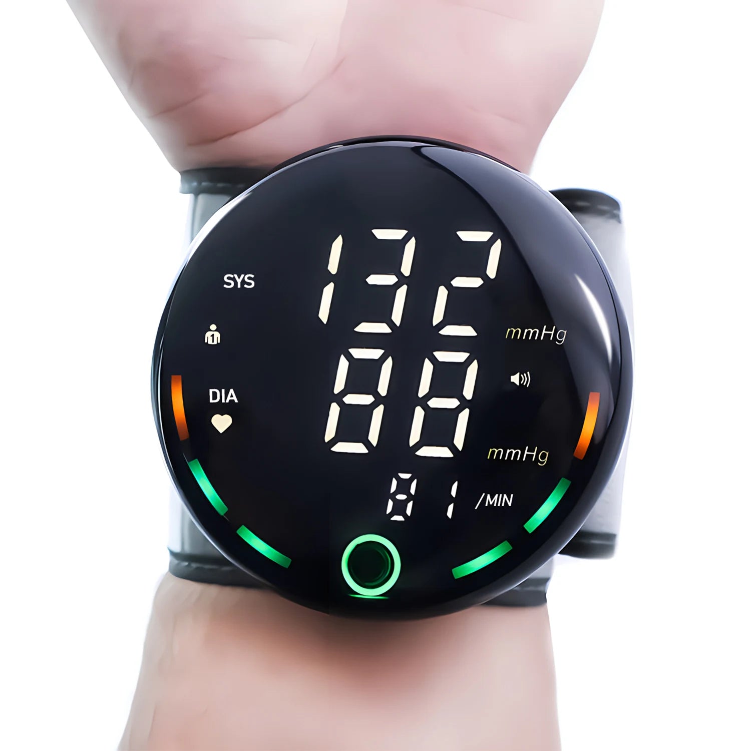 Portable Digital Wrist Blood Pressure Monitor - LCD Screen Heart Rate Pulse Meter Sphygmomanometer for Health Care