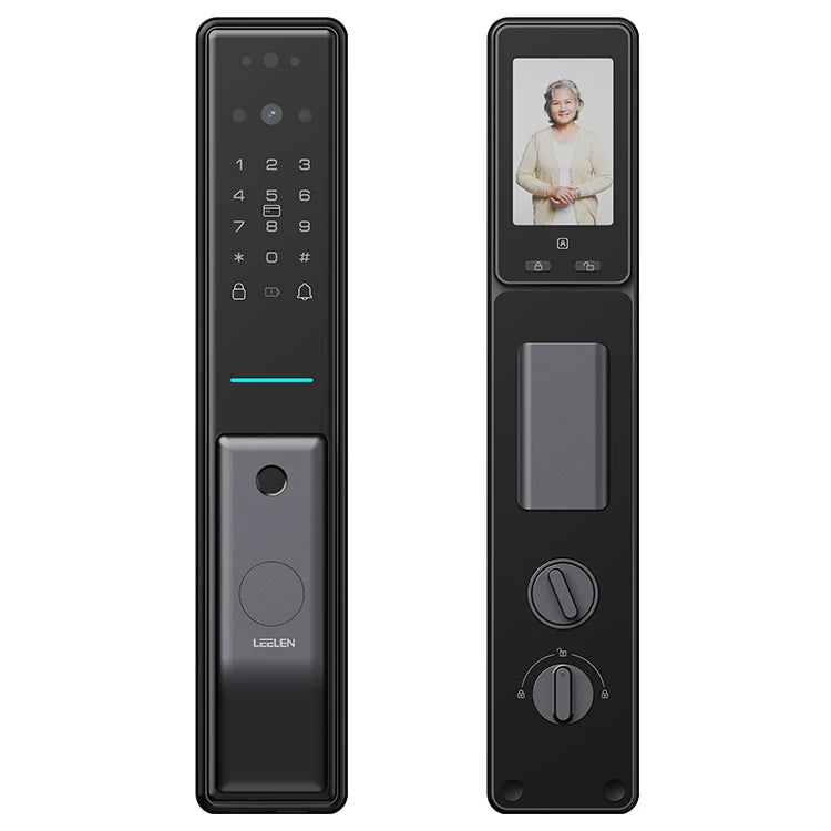 Cerraduras Electronica Security Deadbolt Door Lock Fingerprint 3D Face Recognition Smart Lock With Camera
