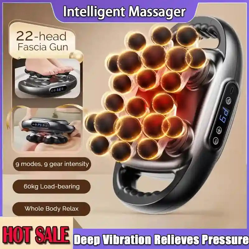 Tidesmit Percussive Therapy Fascia Gun - 24 Heads Deep Tissue Massager Fascia Gun Tidesmit