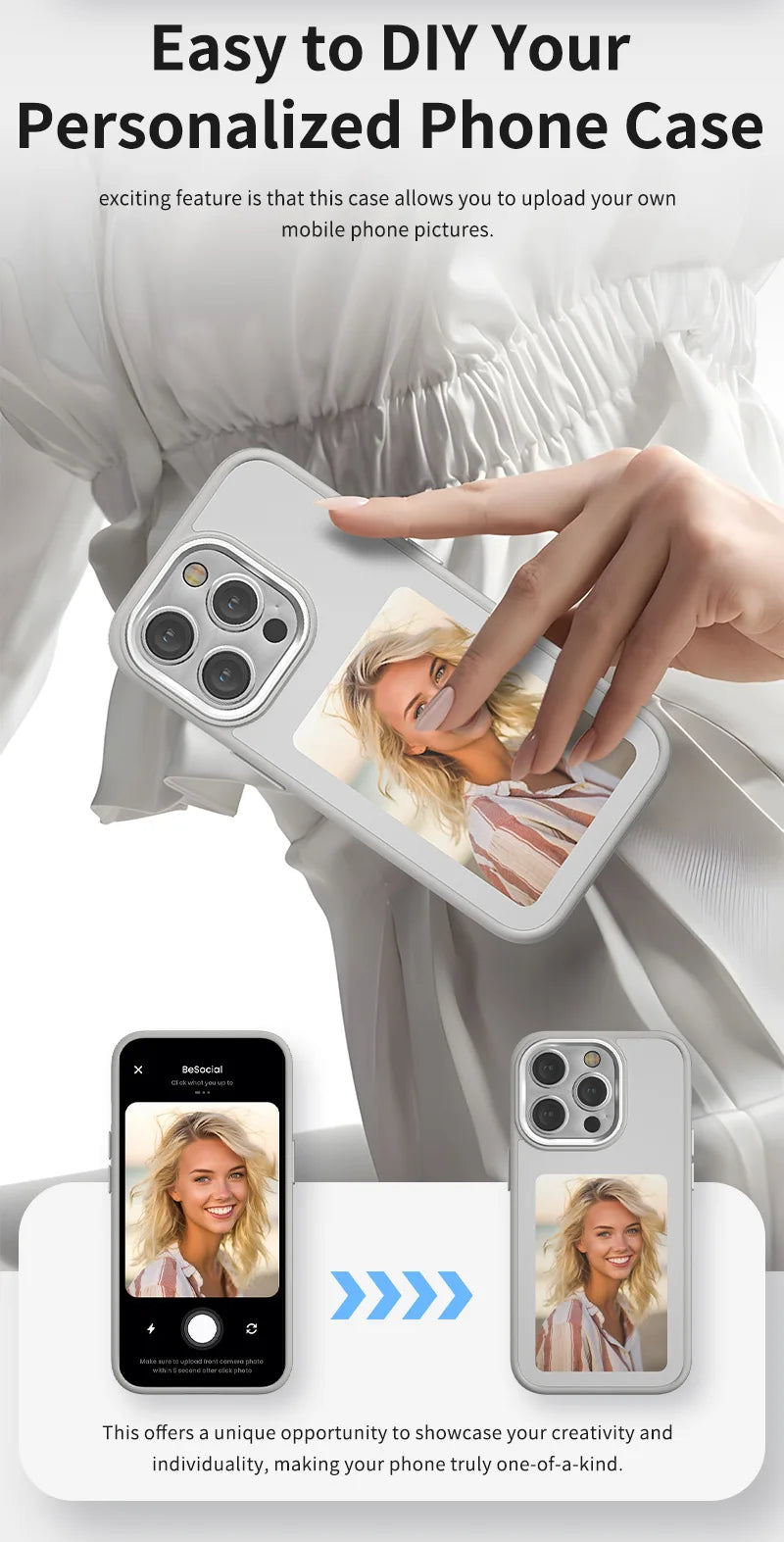 NFC E-Ink Phone Case for iPhone - Custom DIY Display & Slim Fit Cover Tidesmit