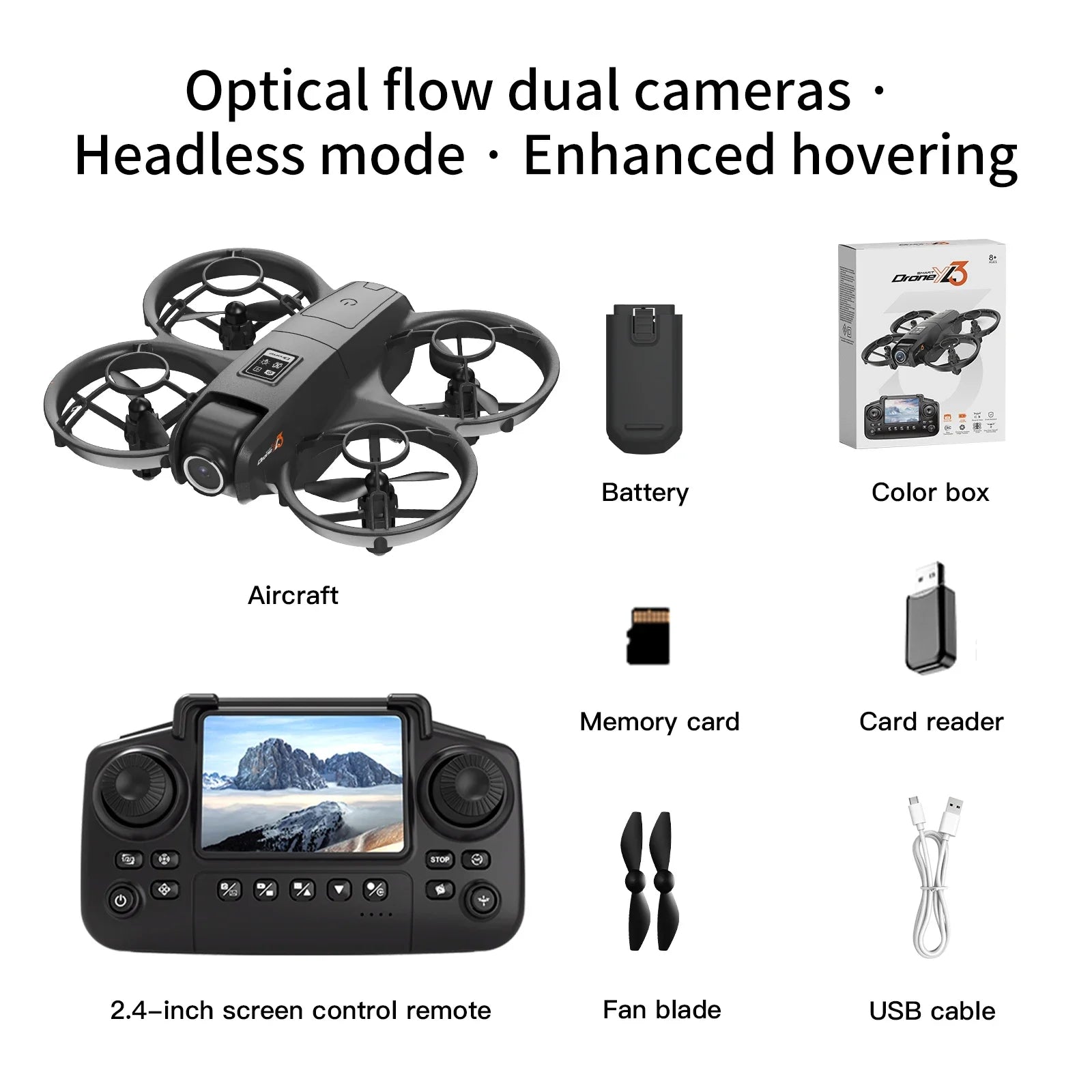 4K Camera Drone for Kids with Screen - Foldable Remote Control Quadcopter Black-Screen-4K-1B Tidesmit