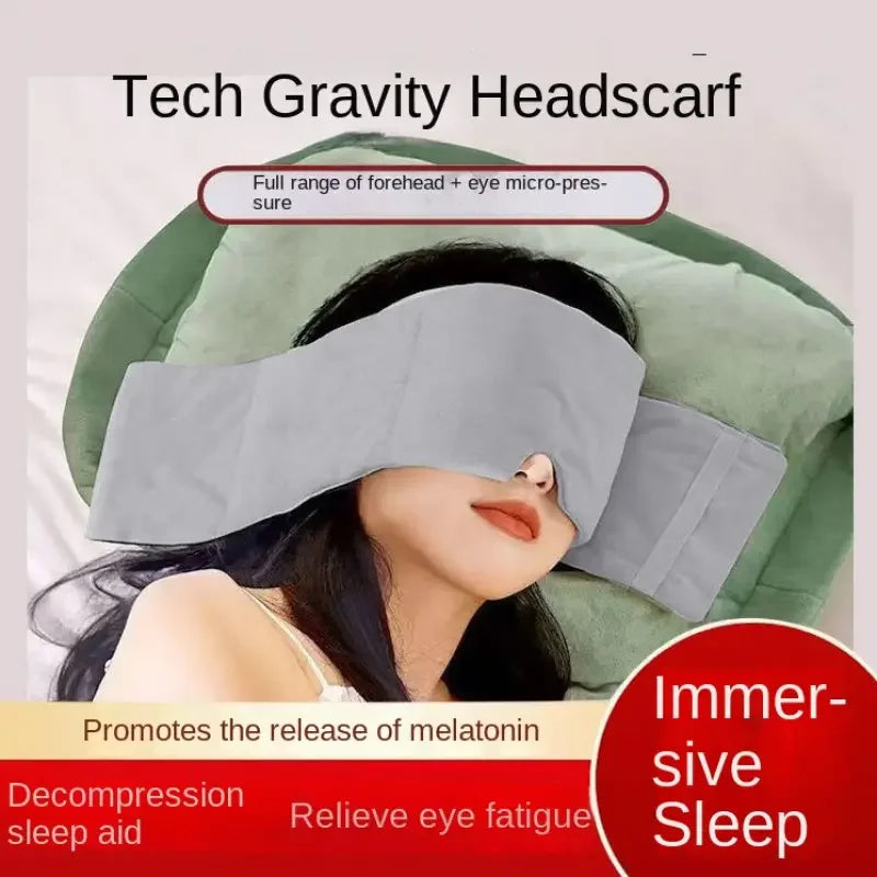 Gravity Sleep Mask Weighted Eye Mask Light Blocking Headband Fatigue Relief Sleeping Aid for Men Women Relaxation Tool Christmas