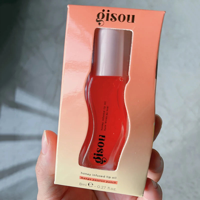 Plumping Lip Oil Gloss - Hydrating Tinted Treatment & Sheer Tint Lip Care Mango Tidesmit