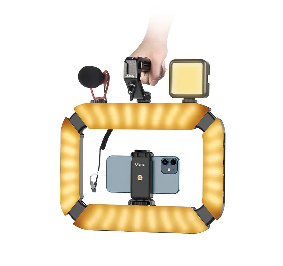 Bi-Color LED Ring Light for Video - Adjustable Dimmable Vlog Rig Tidesmit
