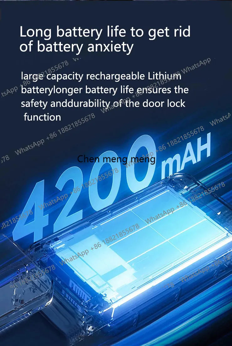 Smart lock with Camera 3D Facial Recognition Electronic Door Lock with Visual Doorbell for Video Surveillance