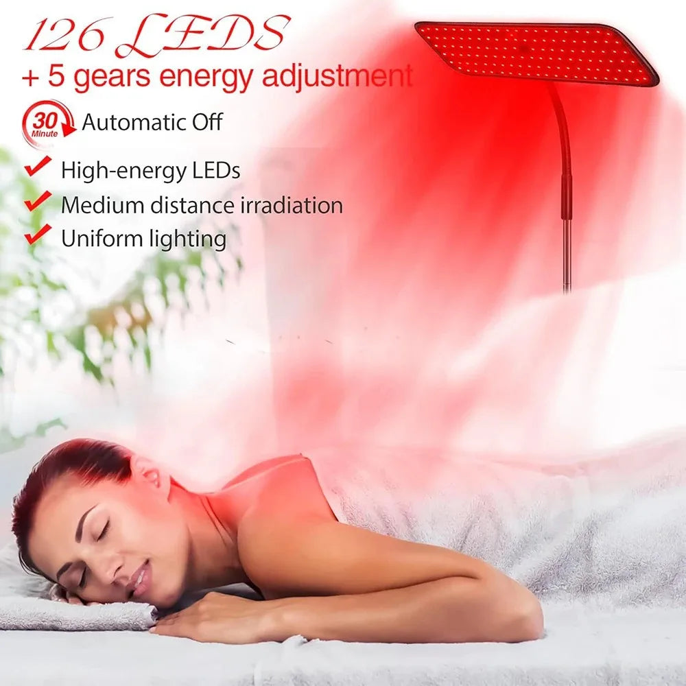 660nm &850nm Infrared Light Device 25W LED Red Light Therapy Lamp with Stand Facial Skin Care for Relief Muscle Joint Pain