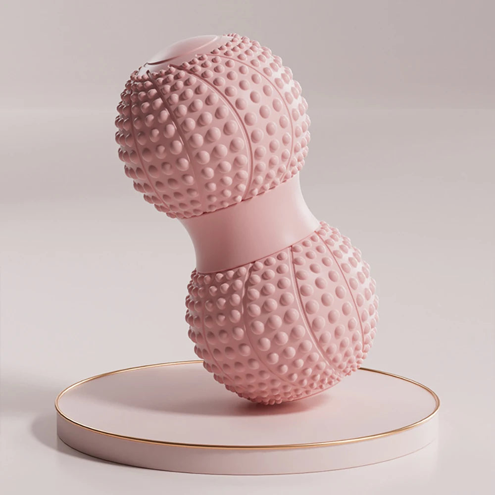 Peanut Massage Ball for Deep Tissue Back Pain Relief - 6.5cm TPE Tool Back Massage Instrument Pink Tidesmit
