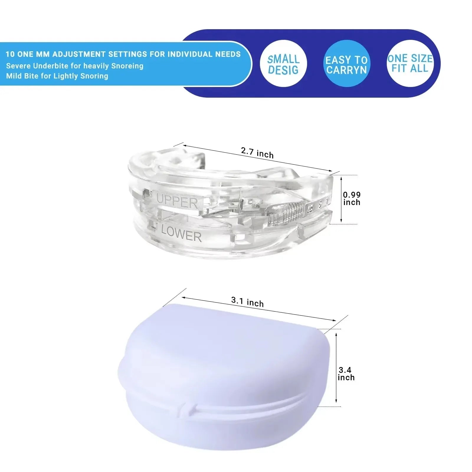 Anti-Snoring Teeth Bruxism Mouthguard - Sleep Improvement Device for Snoring And Apnea - Pack of 1/2/3/4/5 Pcs