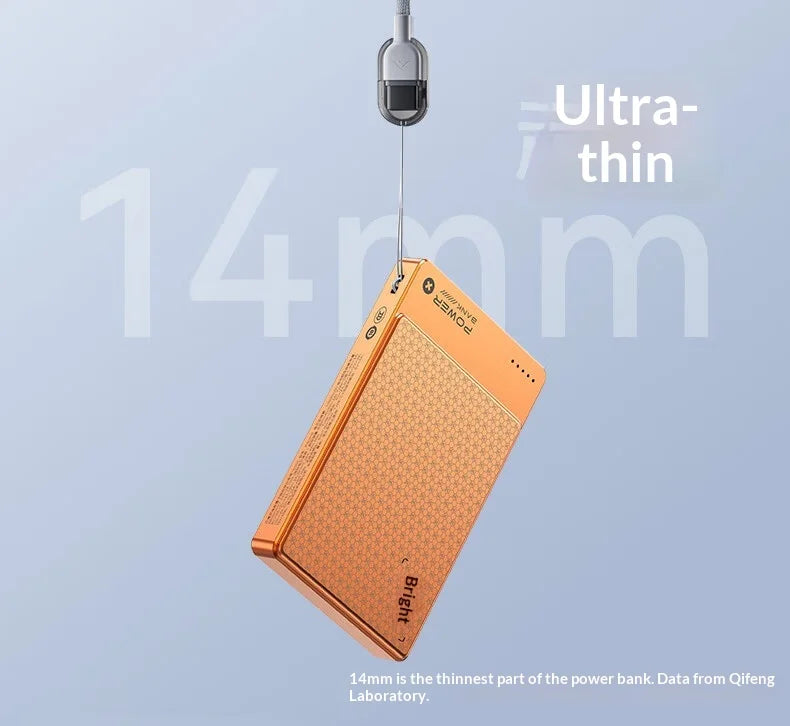 Tidesmit 10000mAh Magnetic Power Bank - 45W Fast Wireless Charger Orange Tidesmit