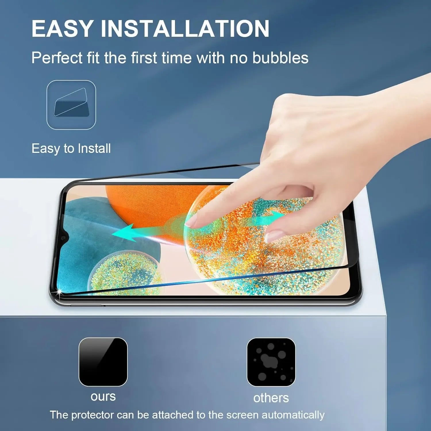 Samsung Galaxy A23 Tempered Glass Screen Protector - Case-Friendly HD Clear Tidesmit