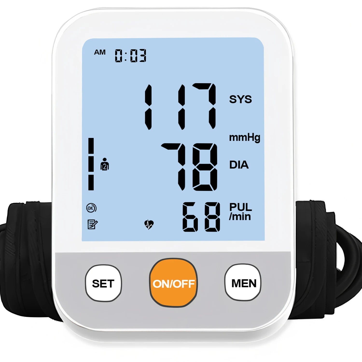Blood Pressure Machine LED Display Digital Upper Arm Blood Pressure Monitor Automatic Tonometer BP Meter Arm Cuff Test Kit