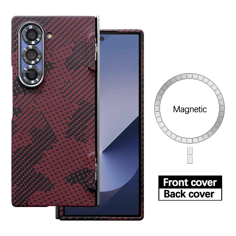 Samsung Galaxy Z Fold 7 Aramid Carbon Fiber Case - Slim Protection Fornt Back 1 Galaxy Z Fold6 Tidesmit