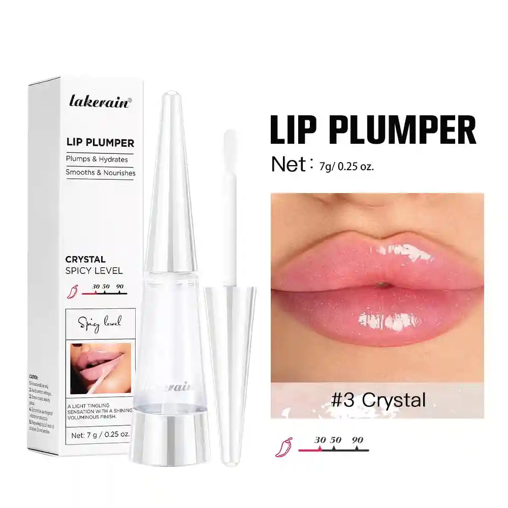 Lip Plumper Gloss – Hydrating Volumizing Oil for Fuller Looking Lips Lip Care 3Crystal Tidesmit