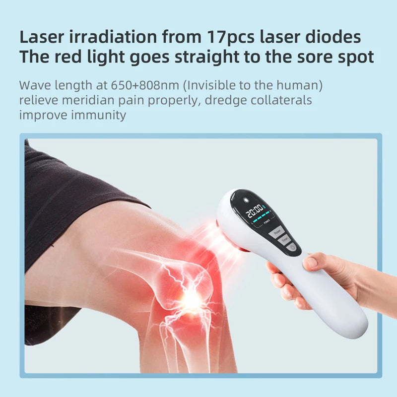 Hand-held Physical Treatment LllT Low-level Infrared Red Light Cold Laser Therapy Device For Relieve Neck Back Arthritis Pain