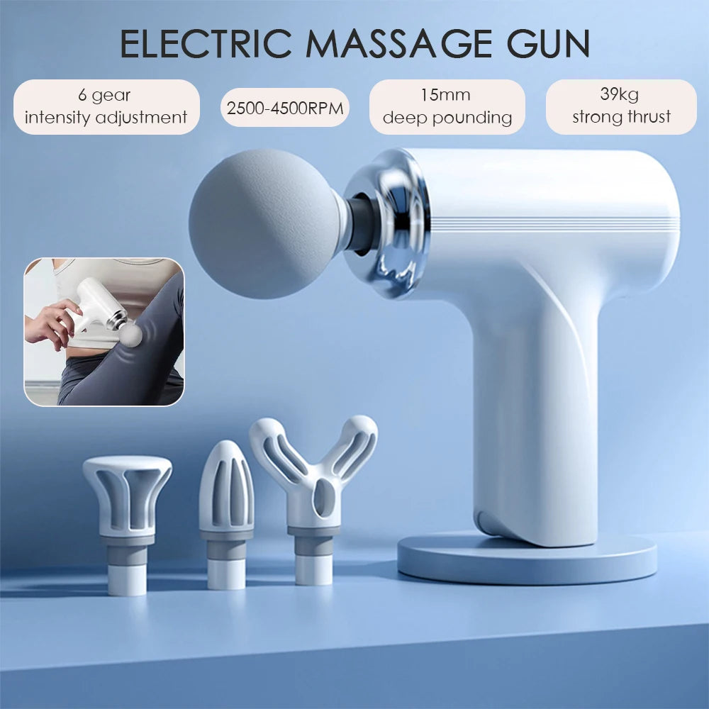 Portable Massage Gun: Deep Tissue Electric Massager for Muscle Relief Back Massage Instrument Tidesmit