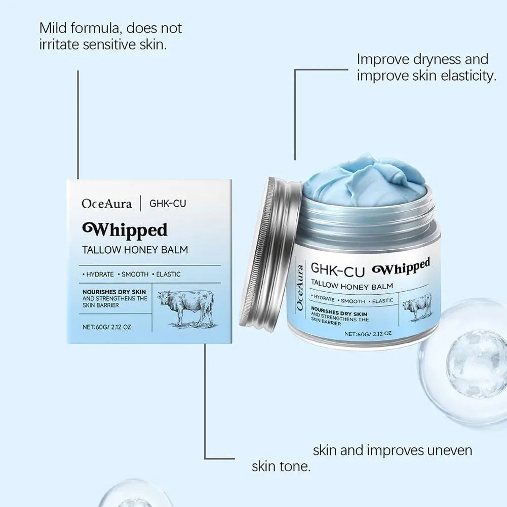 Copper Peptides GHK-Cu Beef Tallow Cream Blue Balm Manuka Honey Deep Moisturizing Nourishing Repair Barrier for All Skin Types