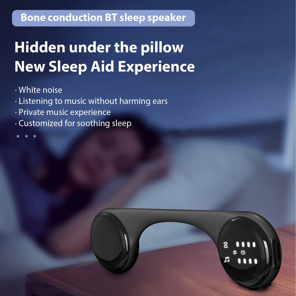 Bone Conduction Speaker Under Pillow Speaker Mini Portable White Noise Machine Under Pillow Improve Sleep Travel Music Box