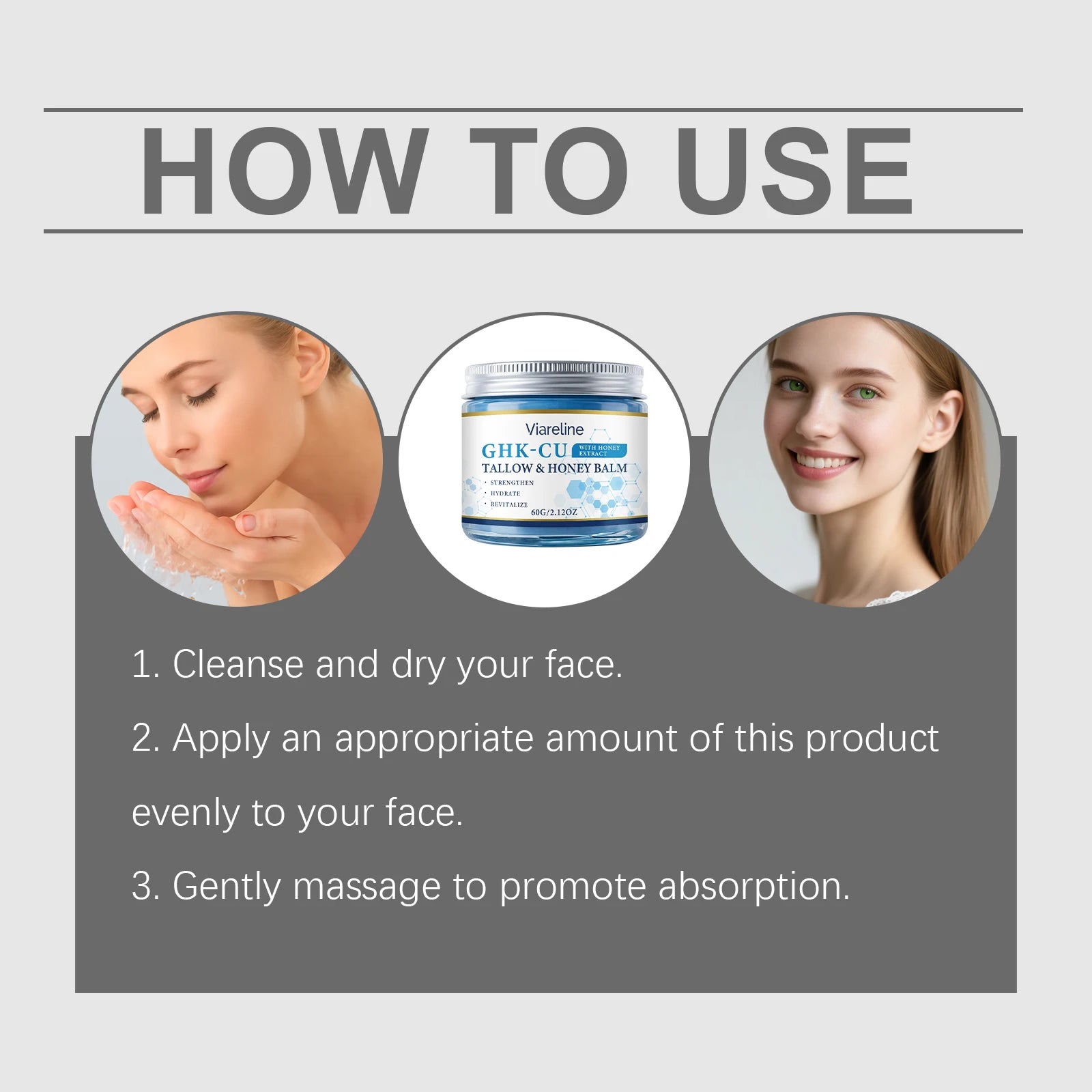 Ghk-Cu Firming Face Cream Anti Age Wrinkle Removal Fade Fine Lines Repair Roughness Deep Hydration Brightening Beef Tallow Balm