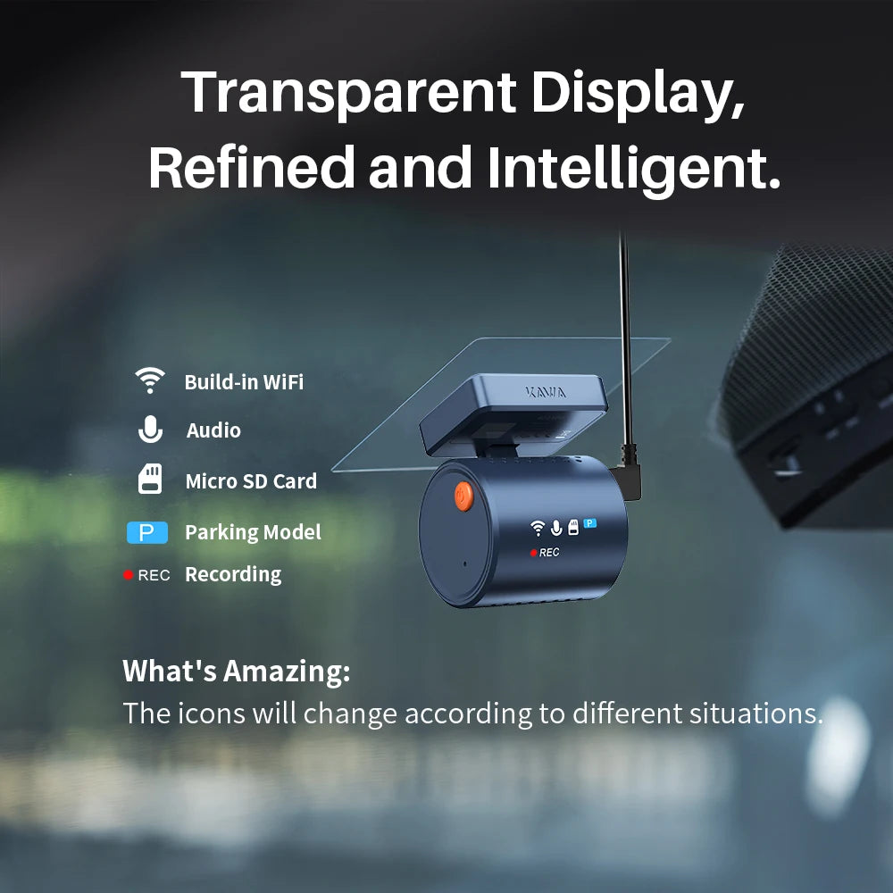 Mini 3 Pro 2K Dash Cam WiFi - Tidesmit Compact Vehicle Recorder Tidesmit