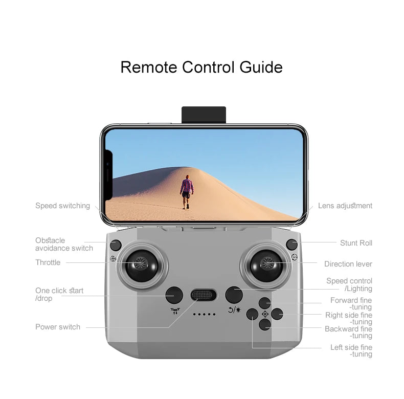 Mini GPS Camera Drone with 8K Dual Lens & Obstacle Avoidance Tidesmit