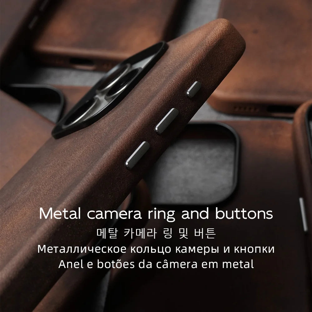 Horween Leather iPhone 16 Pro Max Case - Slim Protective Cover Tidesmit