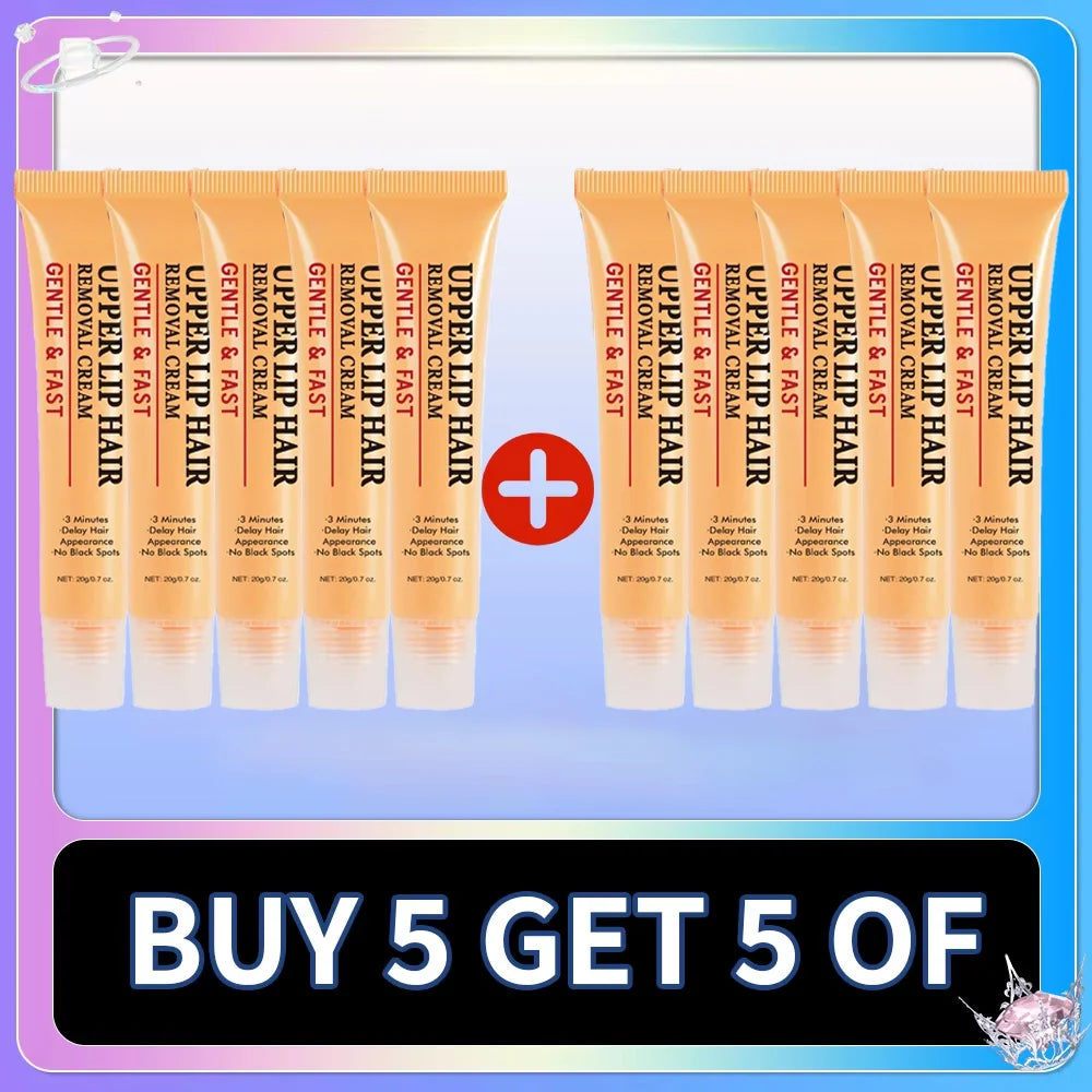 Fast Hair Removal Cream | Painless Depilatory for Face and Body Lip Care Buy 5 get 5 free Tidesmit
