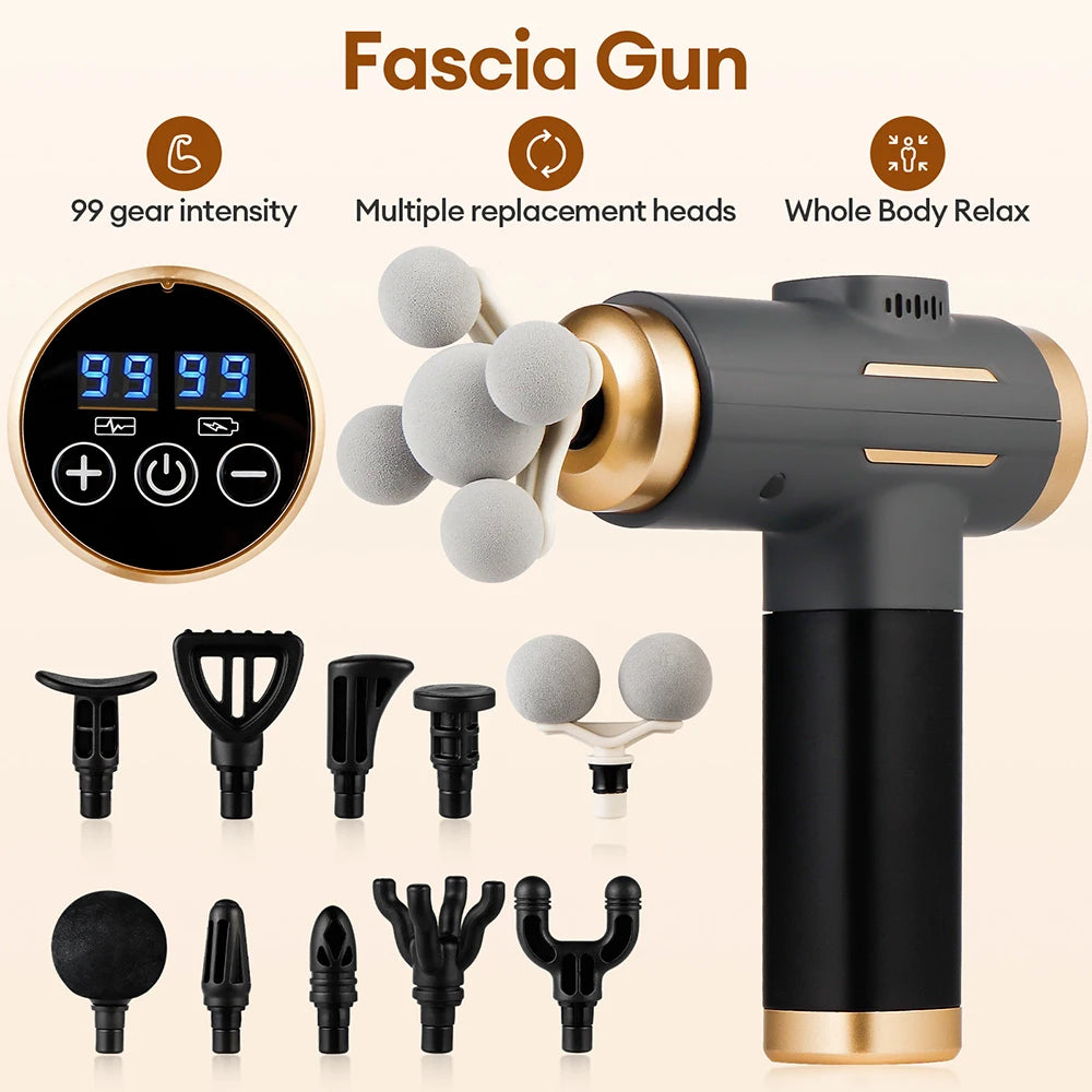 Deep Tissue Massage Gun – 99 Levels – Portable Muscle Recovery Device Back Massage Instrument Tidesmit