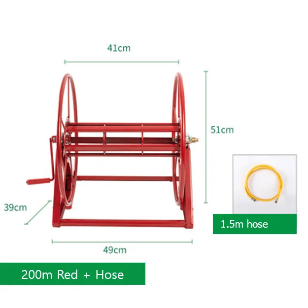Agricultural Hose Reel / High Pressure Pesticide Sprayer Hose Winding Cart Garden Tools