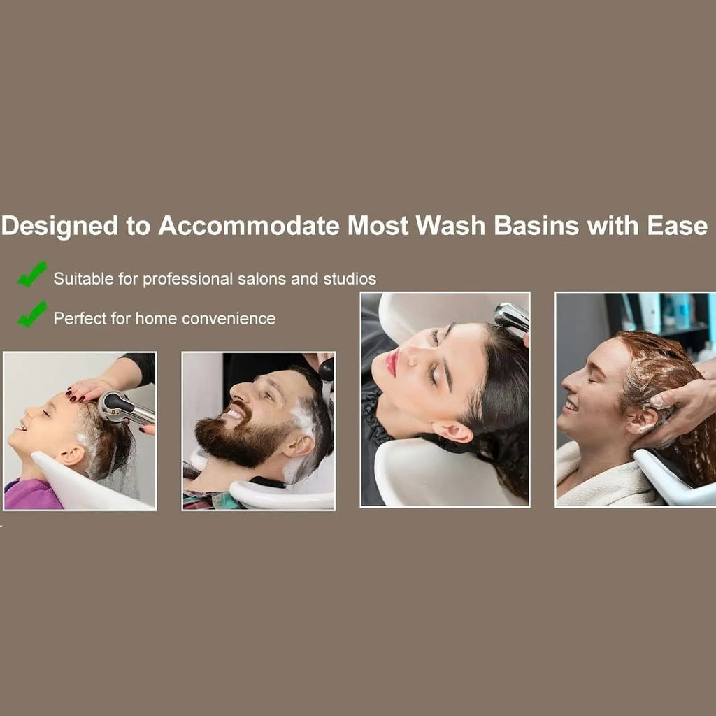 Shampoo Bowl Neck Rest Cushion - Soft Silicone Hair Wash Mat (Black) Massage Chairs Tidesmit