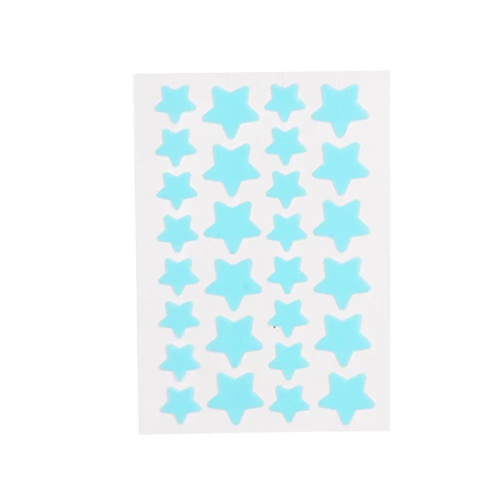 28Pcs Colorful Cute Star Shaped Acne Sticker Invisible Acne Cover Pimple Patch Skin Care