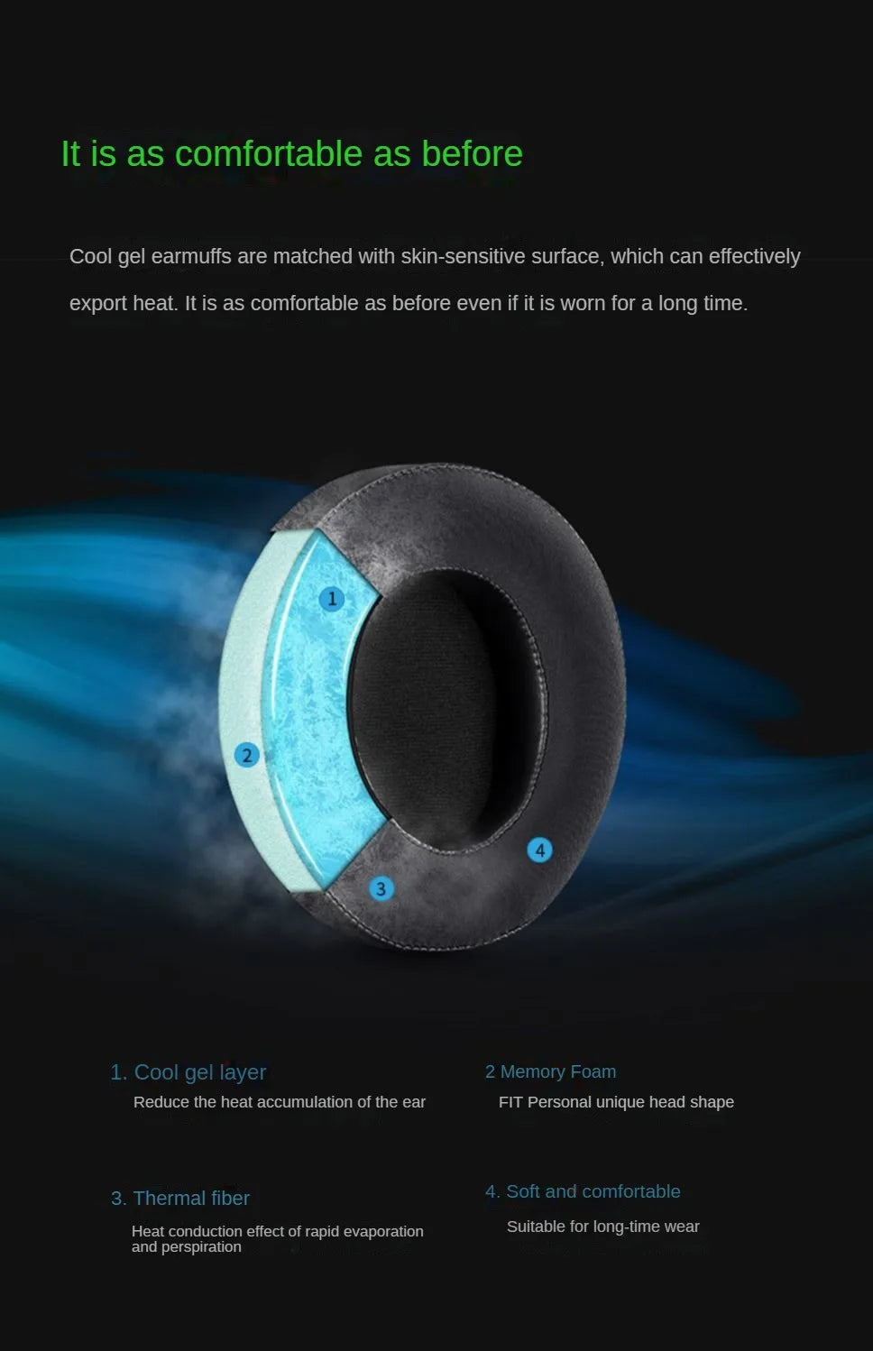 Tidesmit Wired Gaming Headset with Mic - Low Latency Over-Ear Comfort Tidesmit