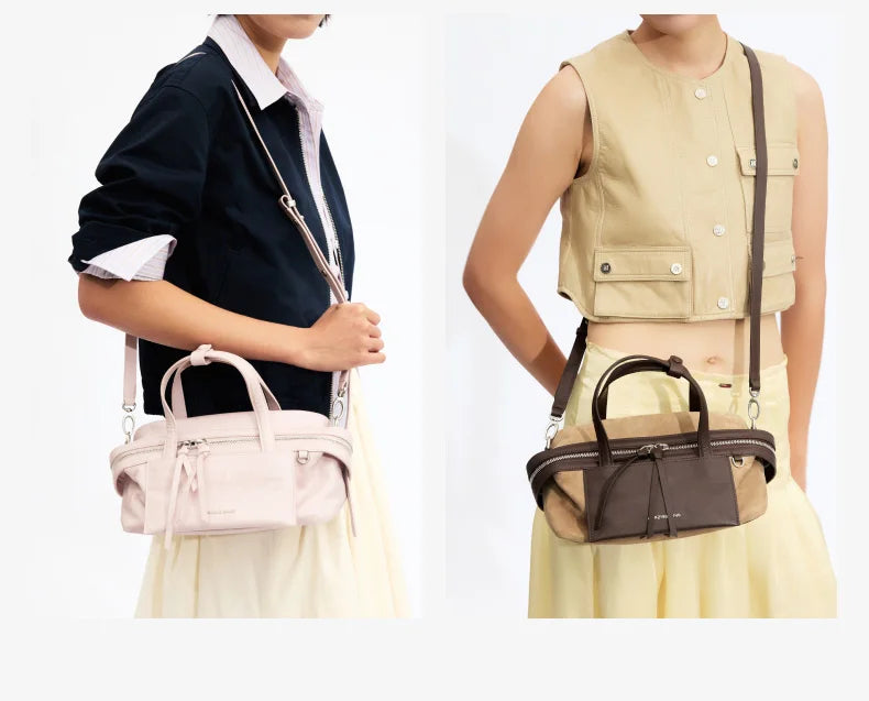 Amazing Song Original Design Cheese Roll Pillow Bag Small Top Grain Leather 2026 New Fashionable Women's bags