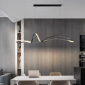 Modern 150cm LED Ring Light - Adjustable Dimmable Pendant for Creators A black Tidesmit