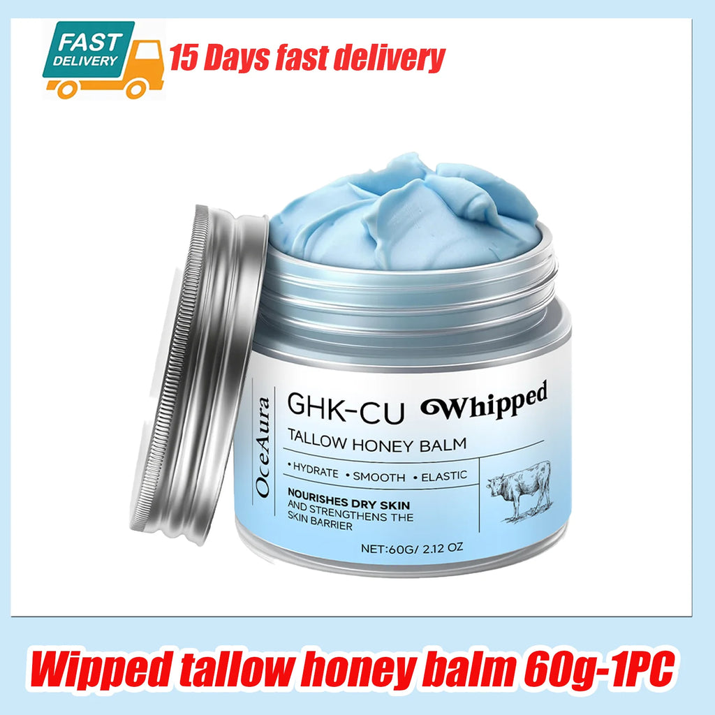 Whipped Beef Tallow And Honey Balm Moisturizing Beef Tallow Face Cream Body Lotion Grass Fed Grass Finished Face Cream Skin Care