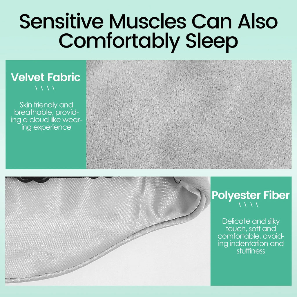 Weighted Eye Mask Soft Breathable Blackout Sleep Mask with Adjustable Sticky Strap Removable Weighted Eye Cover for Sleeping
