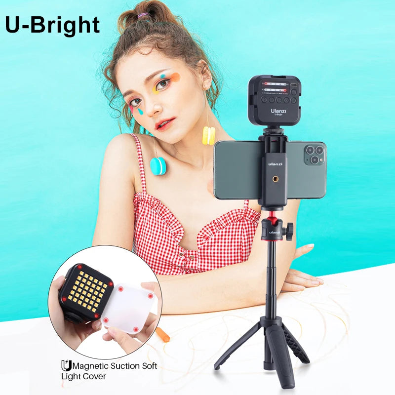 LED Video Light Dimmable Vlog Panel | 3200-5600K Adjustable Color Tidesmit