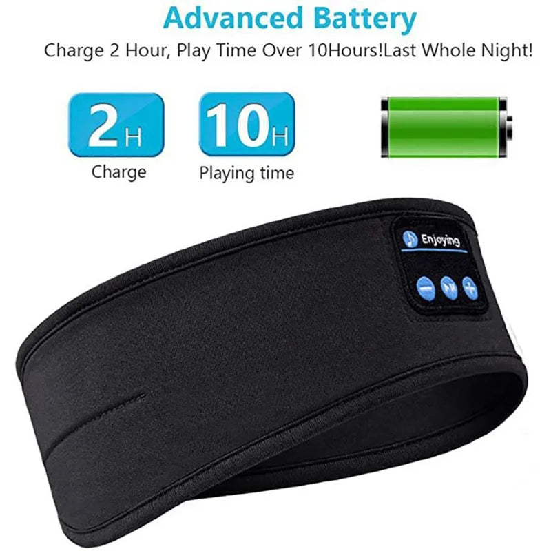 Wireless Sleep Headphones Headband - Breathable Soft Bluetooth Fabric Tidesmit