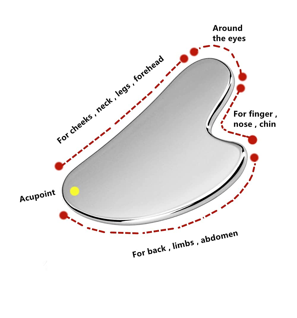 Stainless Steel Gua Sha Face Massager for Lymphatic Drainage Body Shaping Massage Equipment Tidesmit