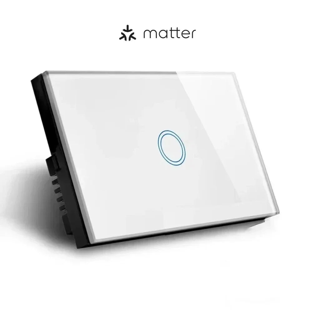 Melery Matter over WiFi Smart Light Switch Glass Touch Sensor Remote Control by Alexa GoogleApple Home Siri Homekit SmartThings