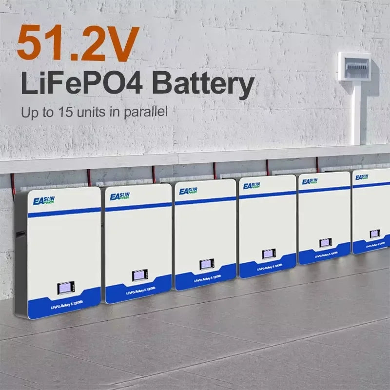 48V LiFePO4 Wall Mounted Battery | 100Ah & 200Ah Energy Storage Tidesmit