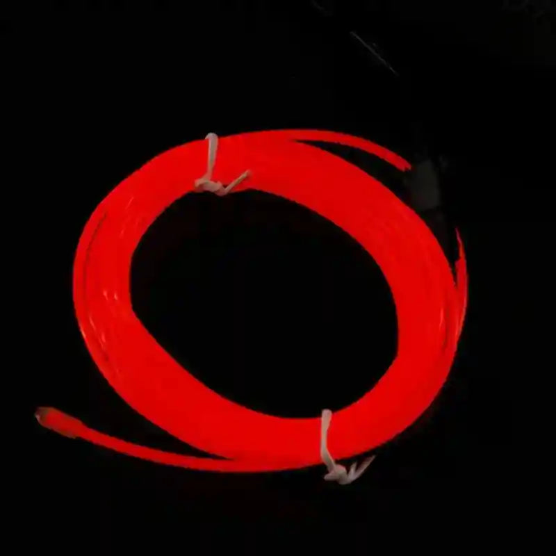 5M LED EL Wire Strip for Car Interior Ambient Lighting - Tidesmit Red Tidesmit