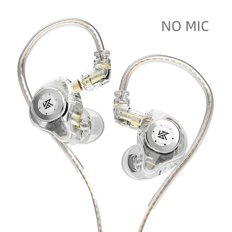 KZ EDX Pro In-Ear Monitor Headphones with Mic by Tidesmit White No MIC China Mainland Tidesmit