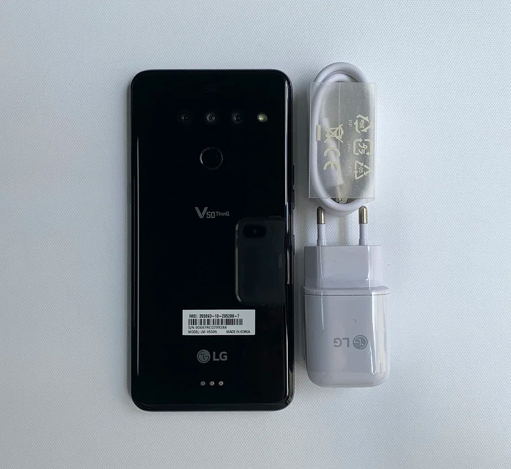 LG V50 ThinQ 4G LTE 5G Cell Phone 6.4' 6GB +128GB ROM Dual Front Triple FingerprRear Camera Unlocked LG V50 Mobile Phone